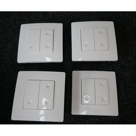 Kit centralisation 3 volets roulants avec 1 inter sans-fil + 3 recepteurs filaire/radio ZIGBEE blanc NILOE (1/2)