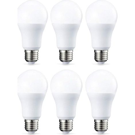 Lot de 6 ampoules LED Culot à vis E27 10 W (equivalent 75 W) Blanc chaud Intensité non variable (1/5)