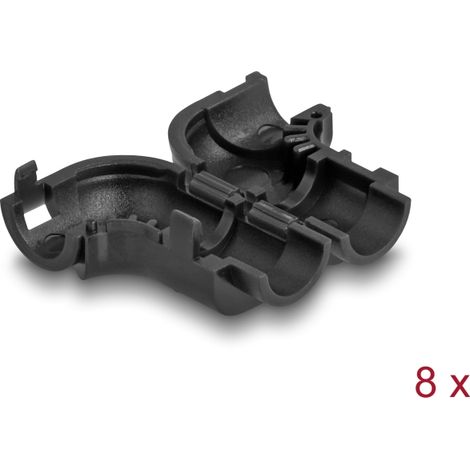 Delock cable clips am abwinkeln 8 piezas negro