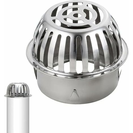 LYERCW - （Diamètre : 75 mm ）Protection contre les feuilles de gouttière en acier inoxydable 304 - Protection de gouttière - Filtre de récupération de feuilles pour tuyaux de toit, feuilles, mousse (1/5)