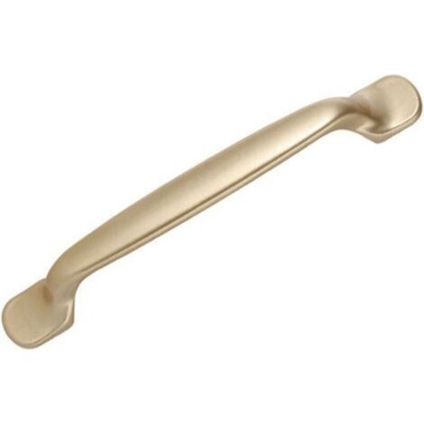 4 Schrankgriffe, 96 mm Lochabstand, Möbel-, Küchen- und Kleiderschranktürgriffe, Gold (1/4)