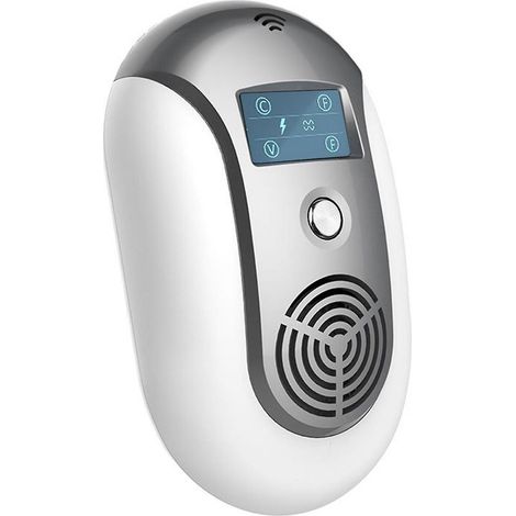 Répulsif anti-nuisibles à ultrasons portable, répulsif électrique contre les moustiques et les rats, mode continu ou variable, prise américaine, gris (1/5)