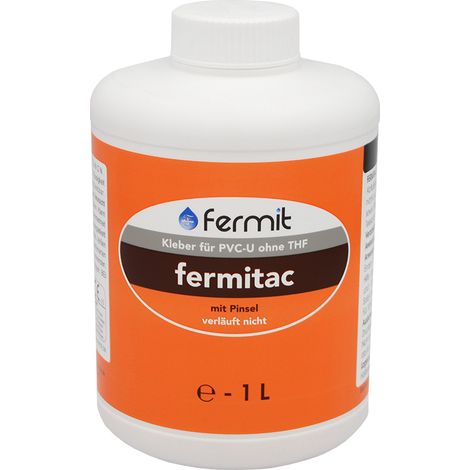 Fermit Fermitac Hart-PVC Klebstoff mit Pinsel 1 Liter 22105 (1/2)
