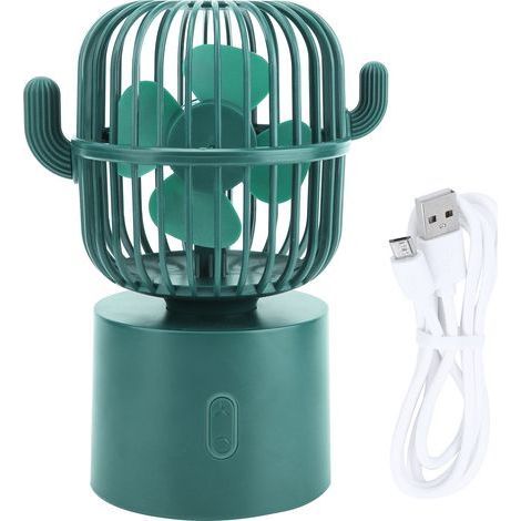 Mini-Tischventilator mit USB-Anschluss, wiederaufladbar, tragbar, 3 Geschwindigkeitsstufen, umweltfreundlich, für Zuhause, Büro und Reisen (1/5)