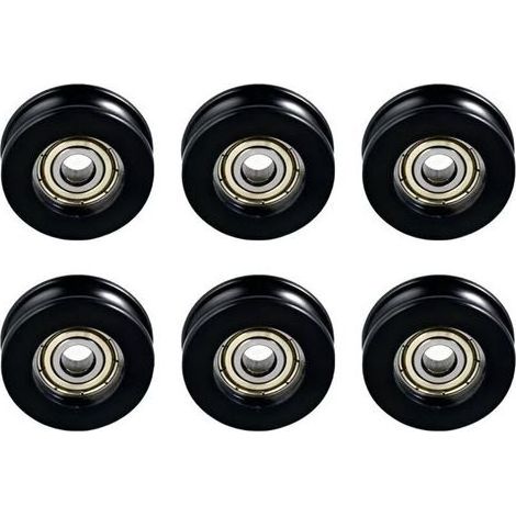 6 PièCes Roulette Porte Baie Vitréee Coulissante, Roulettes Rechange Pour Porte Moustiquaire, Coulissante Douche Accessoires, Pour Stores, Tiroirs, Portes En Aluminium, Armoires, 5×20×7mm (1/4)
