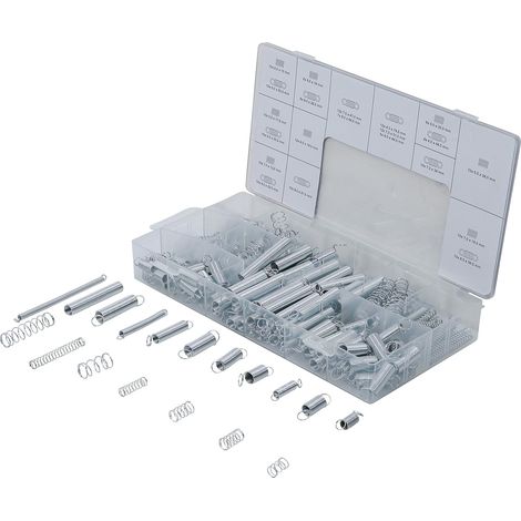 200 - Ressort - Assortiment - Ressort de traction et de pression pour bricolage et réparation mécanique Boîte de rangement Multicolore 5,5x17,5mm à 9,5x19mm
