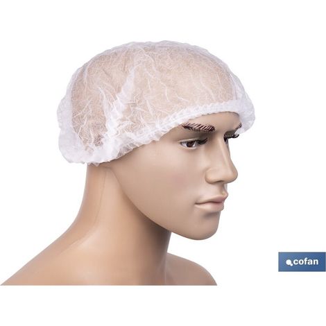 Tappi monouso a fisarmonica in polipropilene (Taglia unica) 30 g/m² (Confezione da 100 unità)