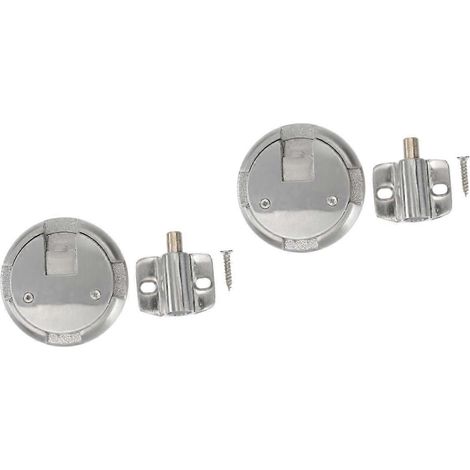 Set mit 2 Türstoppern, Türstopper aus Edelstahl zur Wandmontage, einfache Installation für Zuhause, silberfarben (1/5)