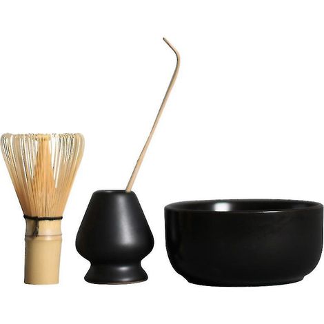 4-teiliges Matcha-Set: professioneller Schneebesen und Pinsel für Grünteepulver (Chasen), Teezeremonie-Pinsel.