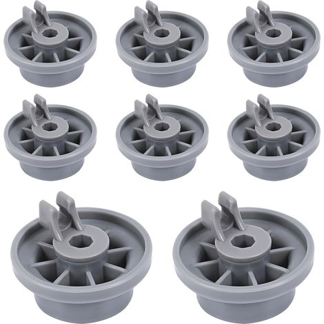 Ensemble de 8 roulettes universelles pour panier de lave-vaisselle, compatibles avec Bosch/Siemens/Neff, accessoires de rechange compatibles avec le panier inférieur du lave-vaisselle (1/5)