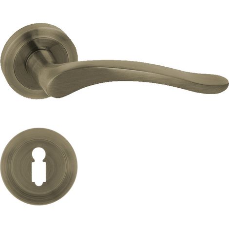 Domino poignee de porte ballen r m3 bb poignee avec rosace bb pour cle bronze