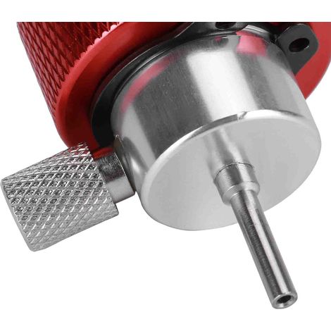 Adaptateur de remplissage propane 7/16-20UNF pour barbecue gaz séparé - Acier + silicone rouge, 31g (1/5)