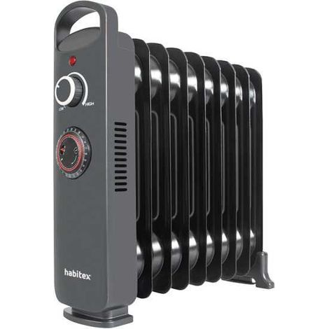 Mini Radiador de Aceite 9 Elementos E362N Negro HABITEX