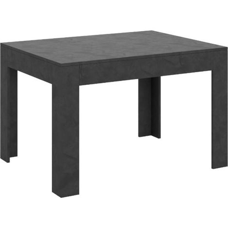 Table rectangulaire extensible 4 à 6 personnes 120 à 180 cm anthracite spatulé Tipi (1/5)