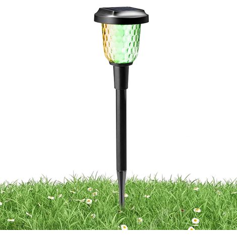 Lampes solaires d'extérieur pour cour – Lampes d'extérieur à énergie solaire – Décoration de jardin résistante intempéries pour extérieur, allée, paysage, camping, allée, fête, piscine, patio (1/5)