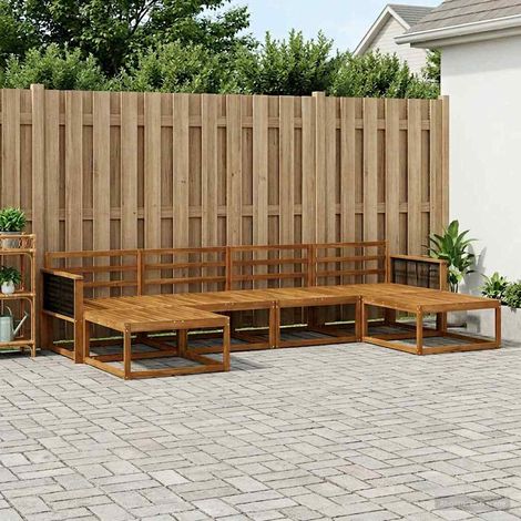 vidaXL Outdoor Sofa Set 6 pcs Natural Solid Acacia Wood (1/5)