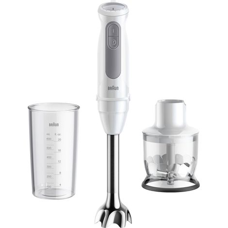 Braun MultiQuick 5 MQ50201M Mixeur Blanc 1000W 21 Vitesses