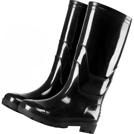 Bottes de pluie homme imperméables antidérapantes résistantes à l'usure ergonomiques équipement de protection du travail hautes 44 (28x38x10,5) (1/5)