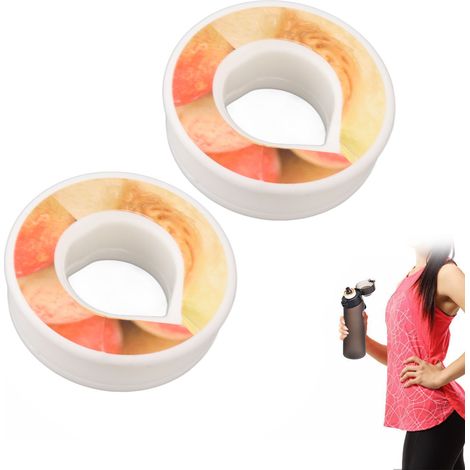 Erhältlich im 6er-Pack. Eine Sport-Wasserflasche, unverzichtbar für die Flüssigkeitszufuhr, zuckerfrei und kalorienfrei, mit Fruchtringen, die verschiedene Fruchtaromen und -extrakte enthalten, Pfirsi (1/5)