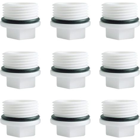 9 Pièces G3/4 BSP Capuchon de fermeture avec filetage intérieur,Bouchon d'obturation et rondelle(Filets externes)