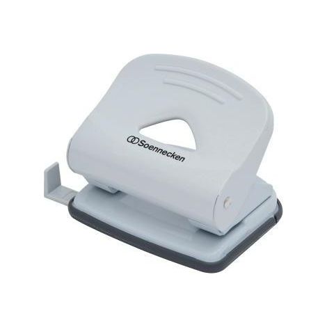 Locher 8cm 25 Bl. (80 g/m²) mit Anschlagschiene lichtgrau (1/4)