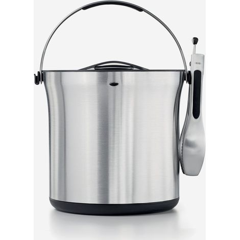 Edelstahl-Eiswürfelbehälter mit Zange, 4 Liter, Steel (1/5)