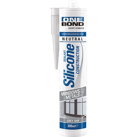 SILICONE NEUTRO 'CONSTRUCTION' grigio (RAL 7045) ml 300- 12 pezzi - ONEBOND
