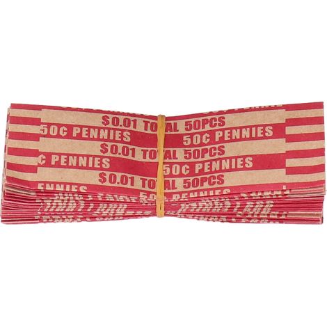 Rouleaux de Pièces 300pcs Préformés En Papier Résistant pour Trieuse Automatique et Remplissage Manuel, Code Couleur (1/5)