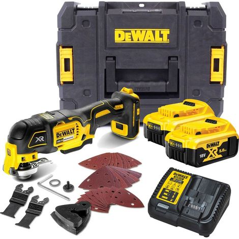 Dewalt DCS356P2 18v XR Brushless 3 Speed Multi Tool + 29 Accessories 2x5.0ah Bat (1/4)