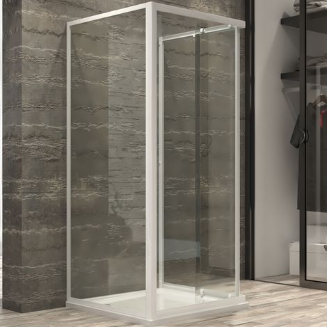 Ogomondo box cabina doccia corner 3 lati cristallo temprato trasparente 70x120x70 (1/4)