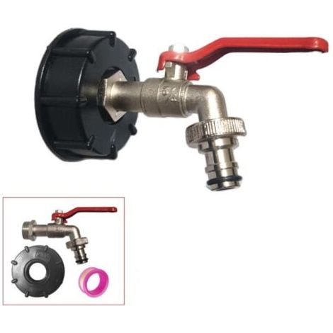 Raccord cuve eau S60X6 - Robinet alliage de zinc 16 mm (1/3)