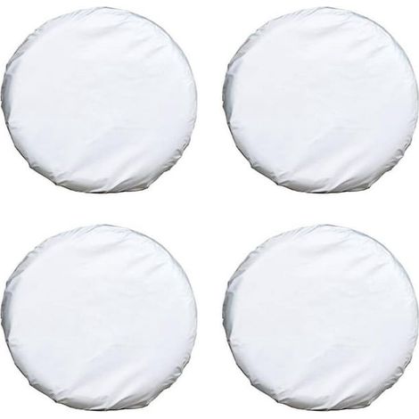 Lot de 4 Housses de Roue de Secours Universelles Imperméables Argent - Compatibles Pneus 27-29 Pouces, Protège-Pneus Anti-Poussière pour Voitures (1/5)