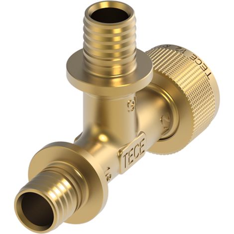 TECE TECEflex Adaptador rápido en T paso continuo Dimension 16 x 16 x 1/2, bronce de silicio, 708632
