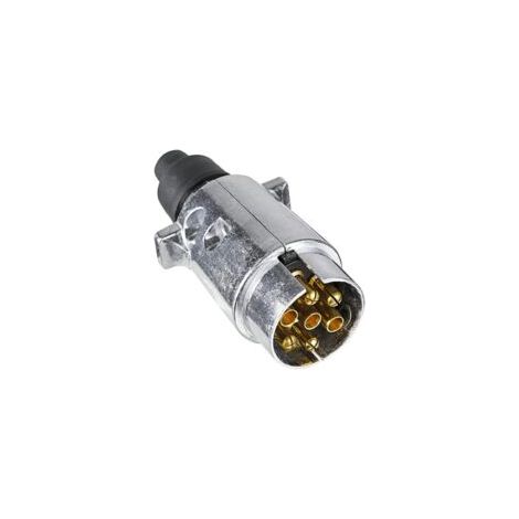 Adecuado para enchufes metálicos de remolque Lntyq de 7 pines, conectores macho impermeables de 12 V para enchufes metálicos de remolque de 7 pines, aptos para autocaravanas, coches y barcos (aleación