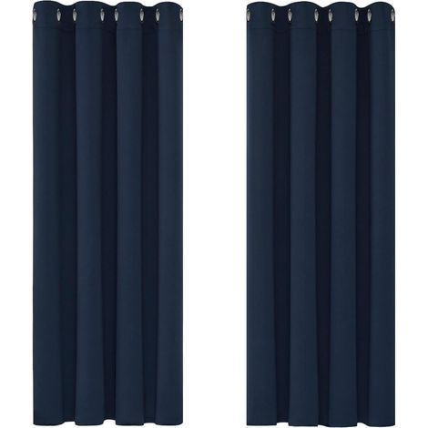 2 Pièces Rideau, Œillet, Isolant Thermique, Occultant, Polyester, Chambre Salon