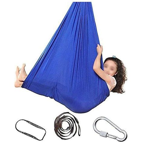 balanoire Bleue Balanoire De Yoga Hamac Flexible Pour Enfants Enfants Adolescents Adultes Balanoire Thrapeutique Hug Swing Hamac Pour Enfants Intr (1/5)