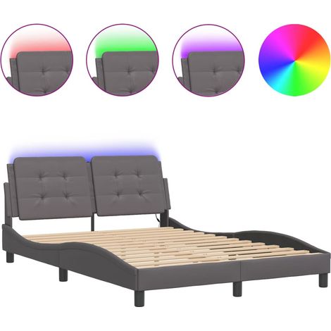 Maison Exclusive - Giroletto con LED senza Materasso Zadar Grigio 140x190 cm