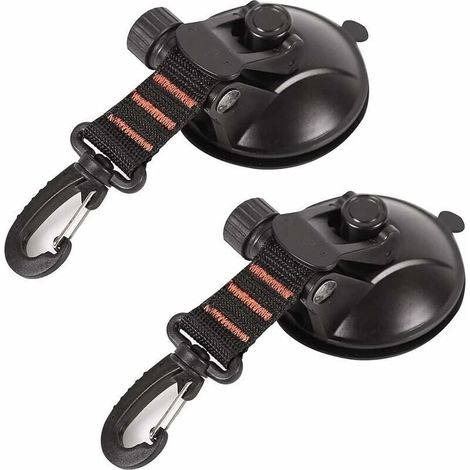 Ancre à Ventouse,2 Pièces Ventouse Carrosserie,Crochet de Fixation de Ventouse Auvent à Ventouse,Ventouses d'ancrage,Ventouse Voiture Crochet,pour Auvent Latéral de Voiture,Camping,Bagages(oran (1/4)