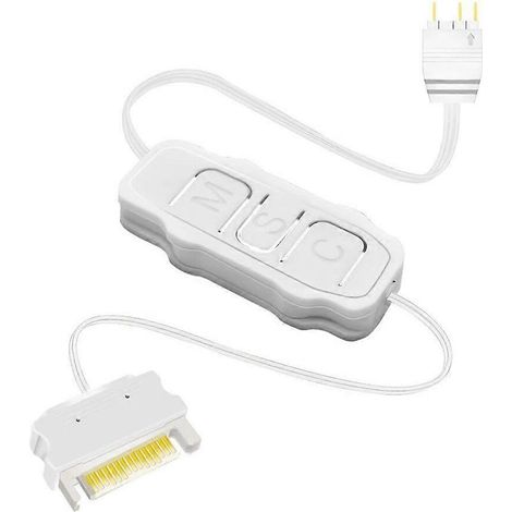 Câble contrôleur ARGB SATA vers hub contrôleur 5V 3 broches, répartiteur de câble de contrôle RGB pour alimentation SATA pour ventilateur de refroidissement PC B (1/5)