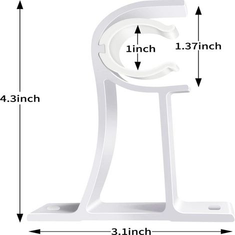 Support de base pour tringle à rideaux, rail simple, support mural et de plafond double usage en alliage d'aluminium, installation silencieuse, code d'installation simple, support latéral (1/5)