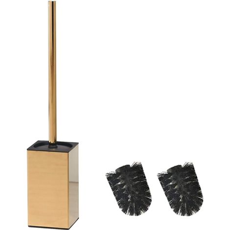 ZOLGINAH Porte-brosse WC carré en acier inoxydable 304 (doré) (1/5)