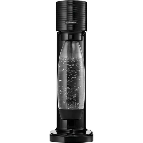 Machine à soda GAIA – Noir – Système de gazéification – Compatible avec bouteilles de CO2 – Pour eau gazeuse maison – Sodastream