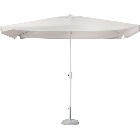 Ombrellone quadrato con palo centrale in alluminio 3 x 2 m bianco - Sardegna (1/5)