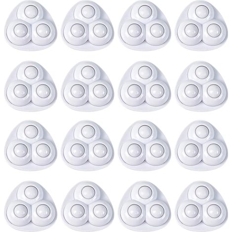 16 Pièces Mini Roulettes Meubles Autocollantes 360 Degrés Roulettes Nylon Billes Meubles Pivotantes (Blanc Silencieuses) (1/5)