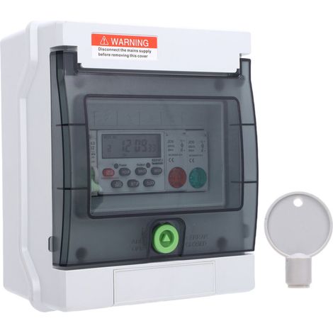 Minuteur mécanique extérieur pour pompe à eau, boîtier de distribution étanche pour pompe de piscine, minuterie numérique programmable 32 A pour pompe d'éclairage public