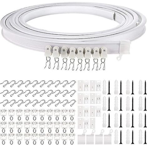 Rail de plafond flexible de 1 à 5 mètres pour rideaux, rail de plafond flexible pour rideaux 1 m (1/5)