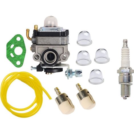 Kit de carburador con bombilla de cebado, manguera de combustible y filtro - para GX25, GX25N, GX25NT y FG110 - Reemplaza la pieza 16100-Z0H-825 (1/4)