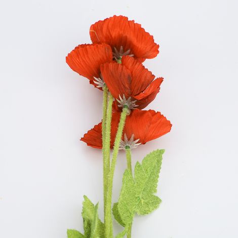 Lot 6 Fleurs Artificielles Rouges Décoratives, Aspect Réaliste Élégant, Fausses Plantes pour Maison Salon Mariage (1/5)