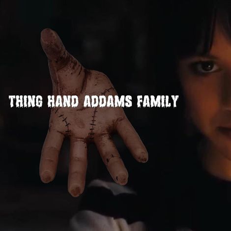 Addams Hand Wednesday Addams Accessori horror per film e TV, oggetti di scena spaventosi per cosplay, decorazioni di Halloween (1/3)