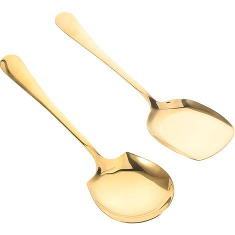 Cuillère De Service En Acier Inoxydable 8.86 Pouces Ustensile De Cuisine À Long Manche Cuillère À Soupe Pour Buffet Maison Restaurant Réutilisable (1/5)